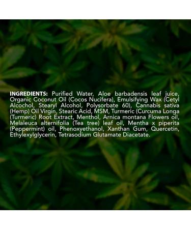 Hemp & Arnica Cream 8oz - Natural Pain Relief for Joints & Muscles - Made in USA - Fast-Acting Menthol Rub - Buy Online on GoSupps.com