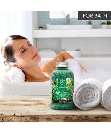 Pine Bath Salt with Natural Swiss Stone Pine Essential Oil - 21.16 Oz - Coniferous Salts for Relaxing Bath, Good Sleep, and Beauty - Aromatherapy Sea Salts for Body Care - Buy Online on GoSupps.com