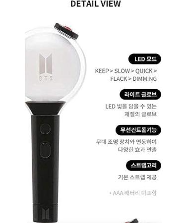 JOJOJOSDA BTS Army Bomb Lightstick Ver 4 (SE) - MAP of The Soul | Customizable Color with Connect Mobile App (Includes 7 Cards) - Buy Online on GoSupps.com