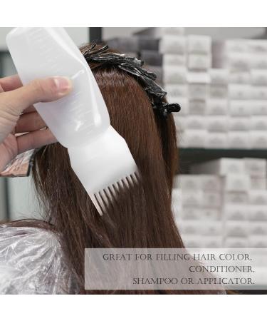 Gezimetie Root Comb Applicator Bottle Hair Dye Applicator Brush 3 Pack Applicator Bottle for Hair Root Comb Color Applicator Bottle 6 Ounce with Graduated Scale(Pink+White+Purple) 3pcs-update - Buy Online on GoSupps.com