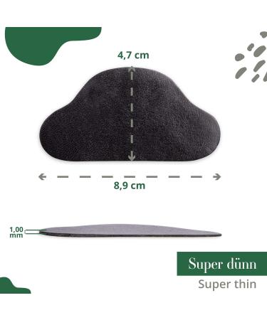 Sulpo 4 Pairs Real Leather Heel Cushion Blister Protection & Friction Relief Self-Adhesive Anti-Slip Heel Pads for Shoes Black Gloss - Buy Online on GoSupps.com