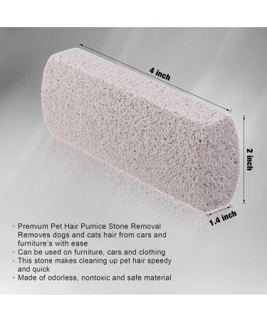 2-Piece Pet Hair Removal Tool | Bimsstein Foot Care & Corneal Remover | Easy Clean Carpet Couch & Furniture - 4 Inches - Buy Online on GoSupps.com