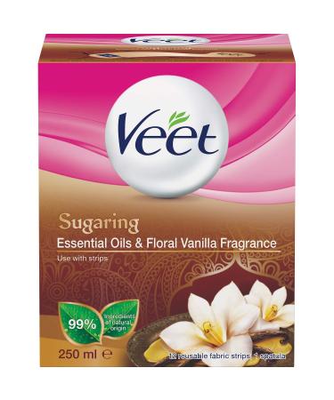 Veet Sugaring Essential Oils & Floral Vanilla hot wax with the scent of flowers and vanilla 250ml Flowers and Vanilla Scent