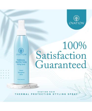Ovation Hair Thermal Protection Styling Spray - Heat Protectant for All Hair Types - 6oz | Paraben & Sulfate Free with Vitamin E & B5 - Protects Color & Integrity - Buy Online on GoSupps.com