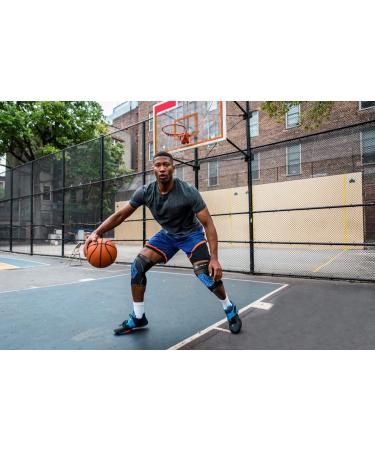 NEENCA Professional Compression Knee Sleeve - Ultra-Thin Relief for Knee Pain, Swelling & Inflammation - Black & Blue X-Large - Buy Online on GoSupps.com