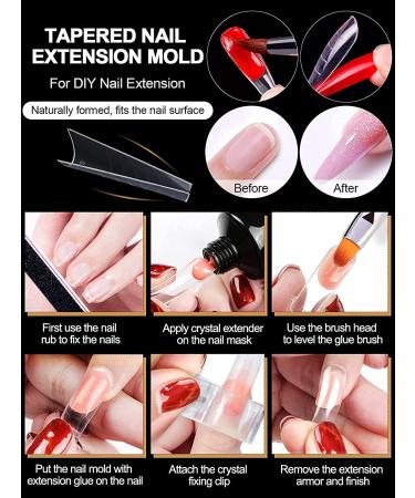 EBANKU 120pcs Dual Nail Forms - Diamond-Shape Gel Nail Mold for Acrylic False Nails - Manicure Tools for Gel Nail Extension - Buy Online on GoSupps.com