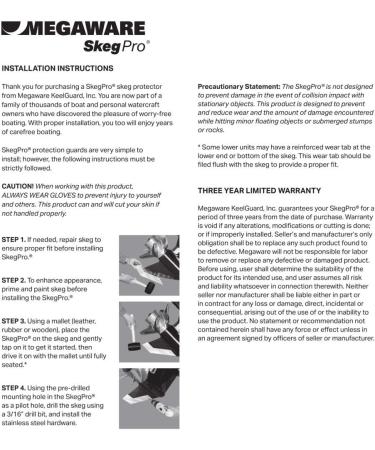 MEGAWARE KEELGUARD Stainless Steel SkegPro 656 for Mercury Motors | Skeg Protector (Fitment Details) - Buy Online on GoSupps.com