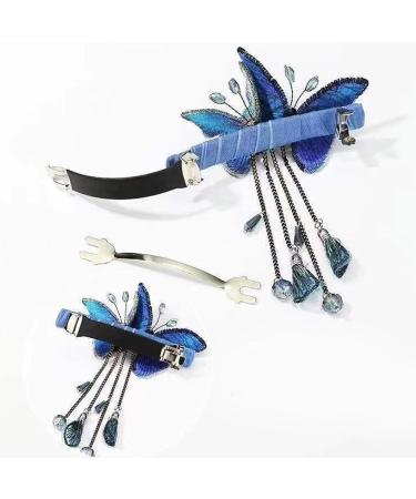 amangul Beautiful Blue for Butterfly Spring Clip Hairpin Hair Clips Hair Barrette onytail Hair Clip for Friend Birthday - Buy Online on GoSupps.com