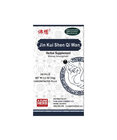 FAR LONG Foci Herbal Jin Kui Shen Qi Wan Kidney Health Support Herbal Supplement 200 Pills Per Bottle