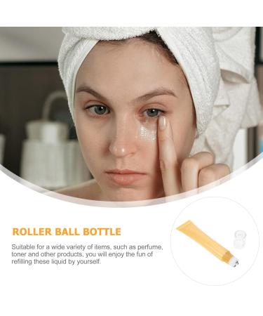 2 Pack Yellow Cosmetic Roll-On Bottles - Perfect for Eye Gel & Face Cream | Travel-Ready Plastic Tubes for Home & Outdoor Use - Buy Online on GoSupps.com