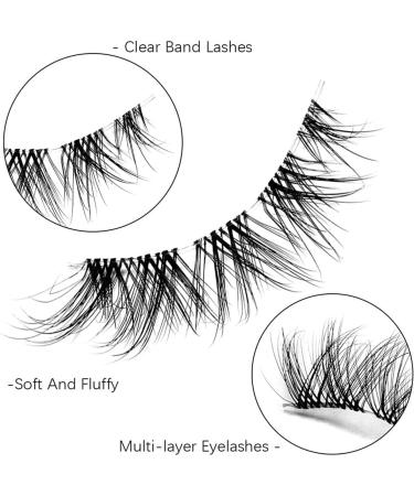RSYHVG Fake Cat Eyelashes Eyelashes Extensions Artificial Clustered Eyelashes Eggs Natural False Eyelashes - Buy Online on GoSupps.com