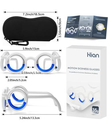 Hion Anti-Motion Sickness Smart Glasses - Lightweight Nausea Relief for Travel & Gaming - Airsick & Seasickness Relief - Adults & Kids - A-deed Black - Buy Online on GoSupps.com