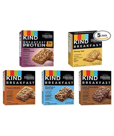 Kind Breakfast Bars Variety Pack - 5 Assorted Flavors - Buy Online on GoSupps.com
