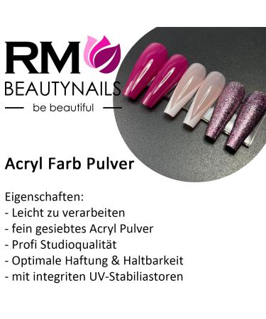 Rose Quartz Acrylic Color Powder for Nail Design - RM Beautynails 10g (1 Pack) - International Shipping - Buy Online on GoSupps.com