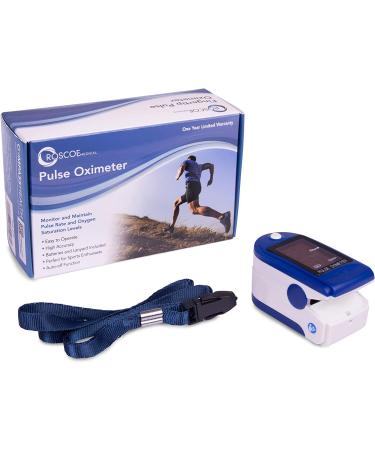 Roscoe Medical Finger Pulse Oximeter - Pediatric and Adult Oxygen Saturation Monitor for Sports and Aviation Use - Buy Online on GoSupps.com