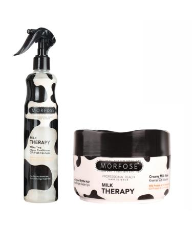 Morfose MIlk Therapy Conditioner and Mask Set Deep Conditioner for Dry Damaged Hair Deep Conditioner Hair Treatment for Dry Damaged Hair Hair Moisturizer Botox for Hair