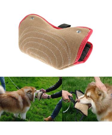2 Handle Targeting Jute Bite Wedge Tug Toy Dogs Bite Sleeve Arm Protection for Dogs Work Dog Puppy Training Playing AOD - Buy Online on GoSupps.com