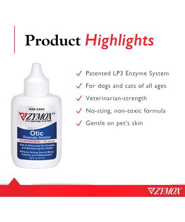 Zymox Pet King Otic Pet Ear Treatment 1.25 oz with Hydrocortisone - Fast Relief for Pets - Buy Online on GoSupps.com