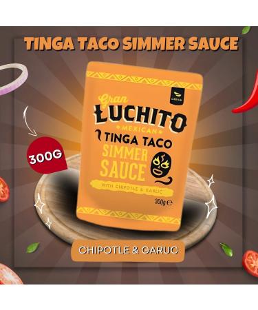 Gran Luchito Gluten Free Sauce Pouch Pick N Mix | Choose From 6 Flavours | Refried & Cantina Beans Tinga Taco Simmer Tomatillo Enchilada Chipotle Enchilada - Pack of 2 - Buy Online on GoSupps.com