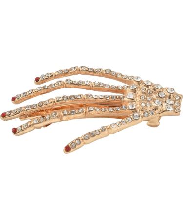 Punk Rock Devil Skeleton Hand Hair (Gold 1pc) - Buy Online on GoSupps.com