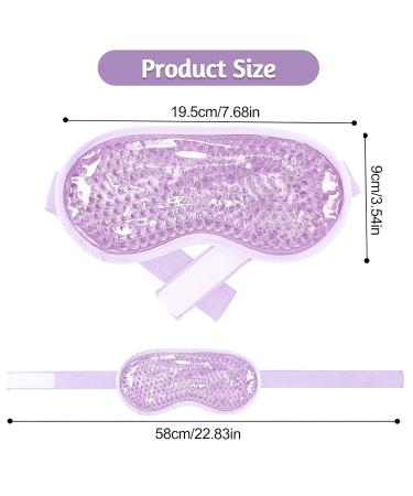 Cooling Eye Mask - Gel Pearl Cool Mask for Hot/Cold Therapy Sleep Relaxation Purple - Reusable for Swollen & Tired Eyes - Buy Online on GoSupps.com
