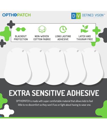 Opthopatch Eye Patches for Infants - 90 + 10 Bonus Latex-Free Hypoallergenic Adhesive Bandages for Amblyopia & Cross Eye Care - Defined Vision - Buy Online on GoSupps.com