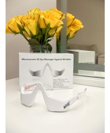 Heated 3D Eye Wrinkle Massager | Microcurrent Red Light Therapy for Puffiness & Dark Circles | Rechargeable Foldable Eyecare Glasses with 3 Modes - Buy Online on GoSupps.com