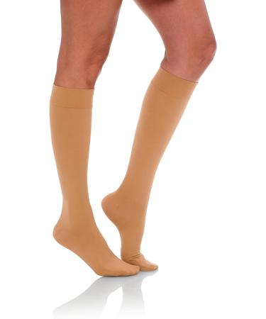 JOMI Compression Knee High Stockings 15-20mmHg Opaque Closed Toe - Small Beige - Buy Online on GoSupps.com