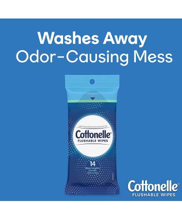 Cottonelle Fresh Care On-the-Go Flushable Wet Wipes - 336 Total Wipes, Adult Wet Wipes, 24 Resealable Packs - Buy Online on GoSupps.com