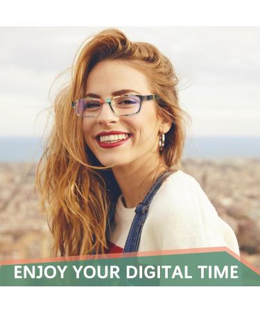 6 Pack Stylish Blue Light Blocking Reading Glasses for Men & Women - Square Spring Hinges 1.5 Diopters Shop Internationally - Buy Online on GoSupps.com