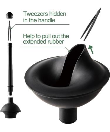 Eyliden 2-in-1 Toilet Plunger and Brush Set with Holder - Bathroom Cleaning Combo (Black) - Buy Online on GoSupps.com