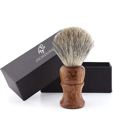 JAG Shaving Set - Sustainable 3-Part Wood Razor Set with Brush Stand & Leather Bag | Eco-Friendly Shaving Solutions - Buy Online on GoSupps.com