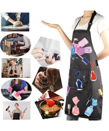 MBMSO Nail Tech Apron Manicurist Apron Nail Cosmetology Gift for Nail Technician Nail Artist Nail Techs Add Polish to Life Nail Apron-black Standard - Buy Online on GoSupps.com