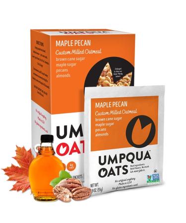 Umpqua Oats, No Mush All Natural Premium Oatmeal Packets, Custom Milled & Non-GMO (Maple Pecan, Pack of 12) Maple Pecan 1.9 Ounce (Pack of 12)