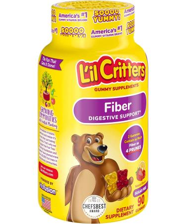 Lil Critters Fiber Digestive Support Gummies - Natural Fruit Flavor, 90 Count - Buy Online on GoSupps.com