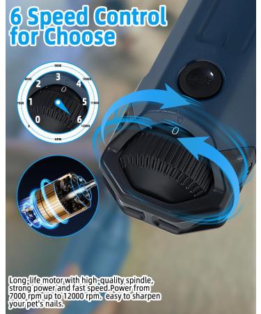 Jutyum Claw Grinder for Dogs | Rechargeable Nail File with LED Lights | Quiet & Effective Dog Nail Grinders for All Sizes - Buy Online on GoSupps.com