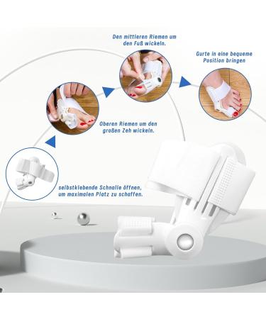 Meiegou Hallux Valgus Correction Rail - Adjustable Bunion Relief with Shock Absorber for Left/Right Foot - Buy Online on GoSupps.com