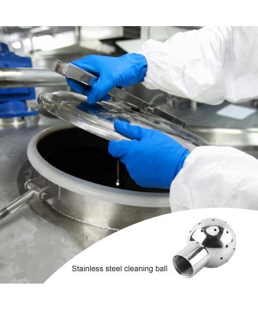 Virtcooy Tank Cleaning Ball Spray Fixed Rotating Sanitary Spray Head Stainless Steel Cleaning Spray Ball for Home Cleaning Maintenance - Buy Online on GoSupps.com