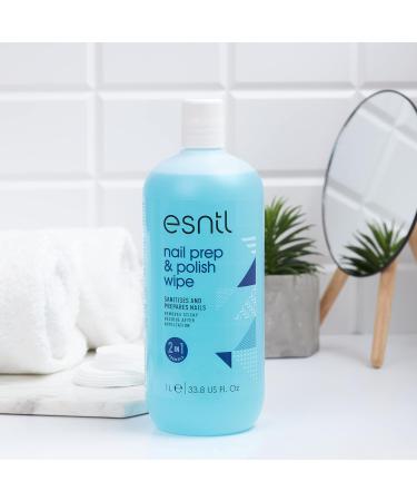 ESNTL Nail Prep & Polish Wipe | 1L | Dual Purpose Formula | Prep Your Nails For Gels Then Polish To A Salon Finish | Trusted by UK Beauty Industry - Buy Online on GoSupps.com
