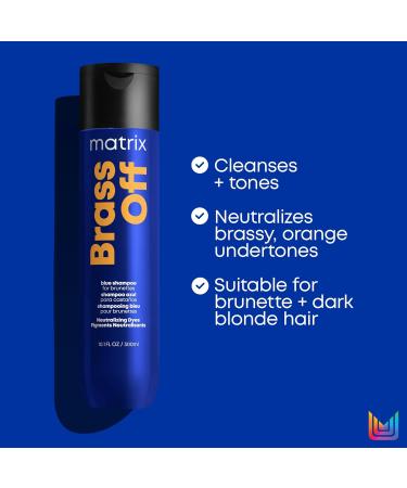 Matrix Brass Off Blue Shampoo Conditioner Set - Color Depositing & Brass Neutralizing | For Color Treated Hair - Buy Online on GoSupps.com