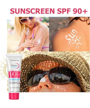 Sunscreen SPF 90+ Sun Cream SPF 90 PA+++ Face Sunscreen SPF 90 for Sensitive Dry Skin Suncream Factor 90 for Face Ultra Light UV Protetion Water & Sweat Resistant Moisturizing & Non Greasy - Buy Online on GoSupps.com