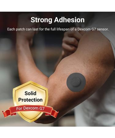 KOVOQ Dexcom G7 Adhesive Patches - 25 Waterproof Patches + 1 Hardshell Cover | Latex-Free, Hypoallergenic, Breathable - Black - Buy Online on GoSupps.com