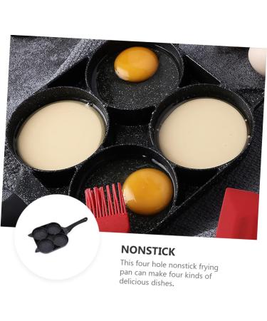 Zerodeko 3 Pcs Frying Pan Omelet Pans Egg Skillet Barbeque Grill Accessories Four- Hole Egg Pan Non Stick Fry Pan Egg Cooking Pot BBQ Accessories for Grill Aluminum Alloy Mini Supplies 38X21X2CMx3pcs Blackx3pcs - Buy Online on GoSupps.com
