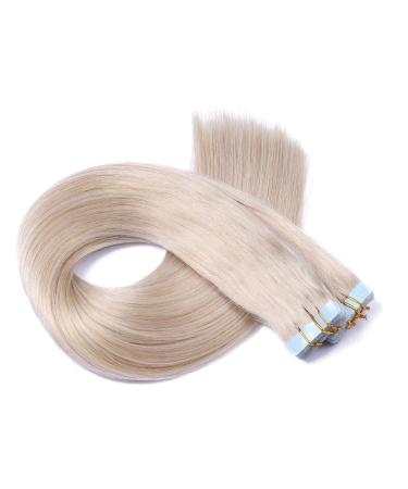 Tape In Hair Extensions - Gray 40cm | 100% Remy Real Hair | Adhesive Tape | 50 Bricks (4cm Wide) | Novon Hair Extensions - Buy Online on GoSupps.com