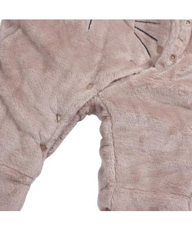 JiAmy Newborn Baby Winter Hooded Romper Fleece Snowsuit Jumpsuit Cartoon Cat Outfit 9-12 Months Brown - Buy Online on GoSupps.com