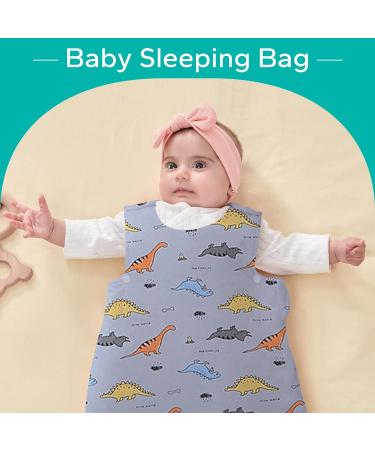 LILBESTIE 100% Cotton Baby Sleep Sack TOG 2.0 Winter Warm Plush Blanket | 2-Way Zipper | Newborn Sleeping Bag for Infants Boys Girls (0-9 Months) - Dinosaur - Buy Online on GoSupps.com