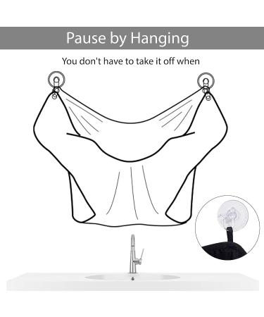 Menfeng Hair & Beard Bib - Beard Hair Catcher for Sink with Two Hooks | Family's Beard Apron for Shaving & Hair Clippings | Keep Hair Off Clothes and Floor - Black - Buy Online on GoSupps.com