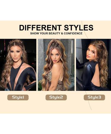 Yeeshedo Long Ponytail Hair Extension for Black Women | Curly Clip-in Synthetic Hair (Blonde Brown) - Perfect for a Stylish Look - Buy Online on GoSupps.com