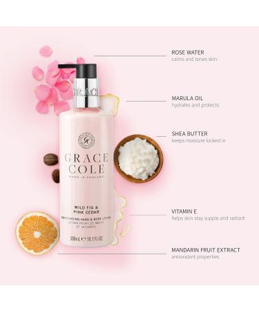 Grace Cole Wild Fig & Pink Cedar Care Duo 2x300ml - Essential Oils - Vegan - Made In England - Buy Online on GoSupps.com