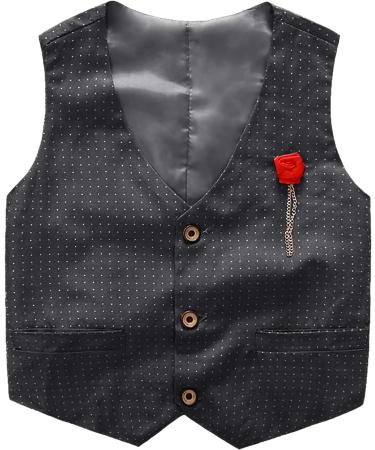 Nwada Boys 4pcs Gentleman Suits Set - Grey Wedding Outfit for Kids 5-6 Years - Buy Online on GoSupps.com